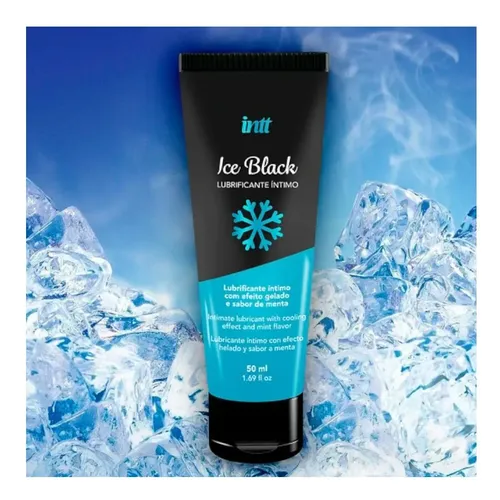 Lubricante Intimo INTT ICE Black a Base de Agua Sabor Menta