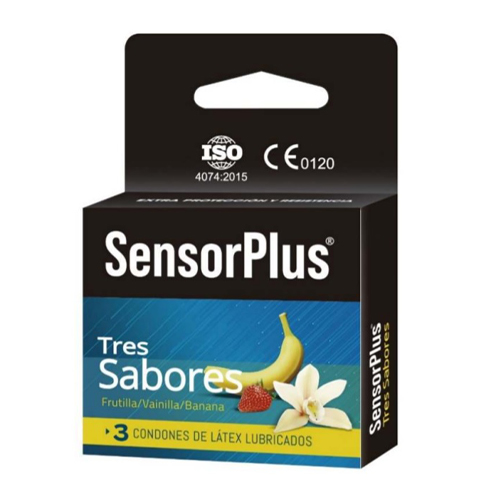 Preservativos Sensor Plus - Tres Sabores